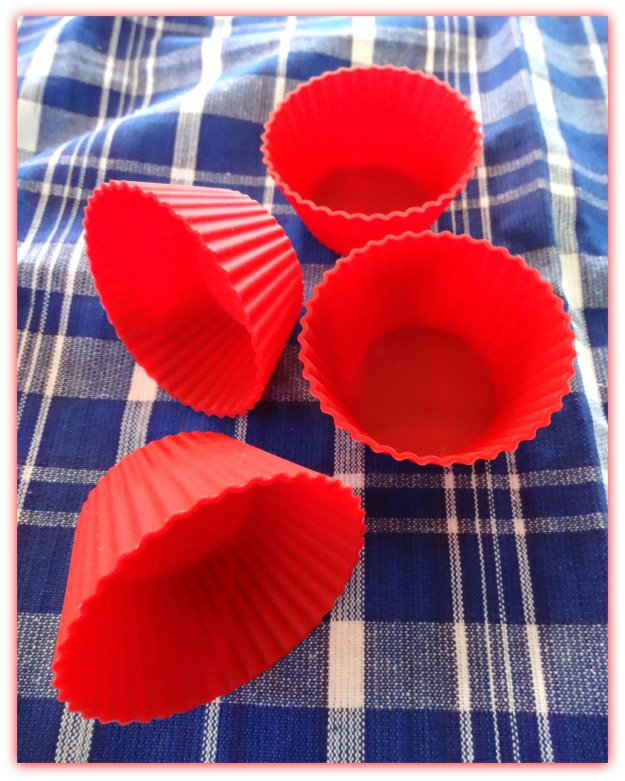 Mrs. Anderson's Baking Silicone Baking Cups and Royal Blue Box Plaid Kitchen Towel