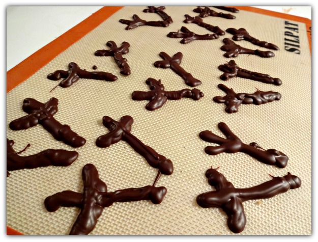 Reindeer Antlers Piped on Silpat Baking Mat