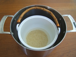 Quinoa Submerged in Water in Helen Chen's Asian Kitchen Perfect Rice Cooker
